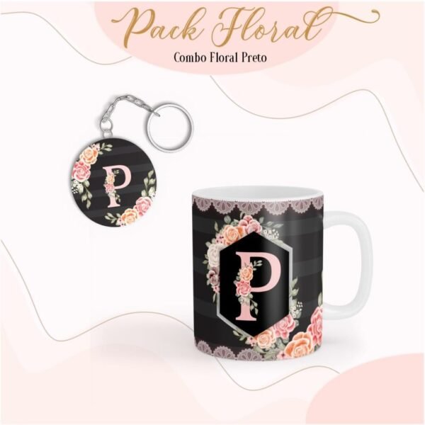 Combo Floral Preto - Imagem 2
