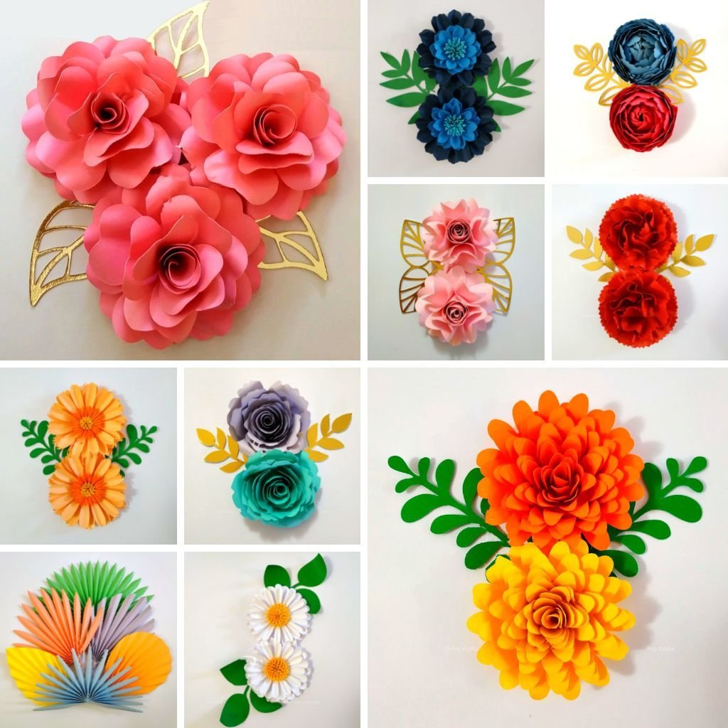 Flores-reccortes 12 Moldes p/ Flores - Arquivos de Corte - Imagem 1