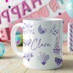 Borboletas- Arte Avulsa Caneca Escolar