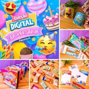 Kit Digital Aniversário + Mimos