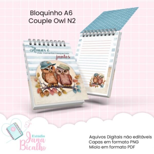 Coleção Couple Owl - Cadernos e Blocos - Imagem 2