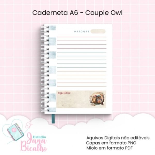 Coleção Couple Owl - Cadernos e Blocos - Imagem 5