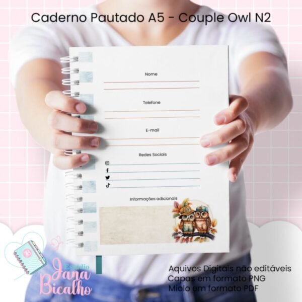 Coleção Couple Owl - Cadernos e Blocos - Imagem 9