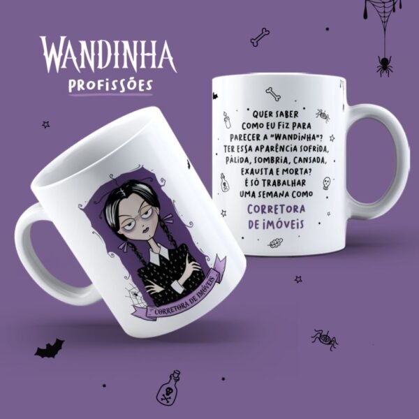 Wandinha Profissões - Canecas Editáveis - Imagem 6