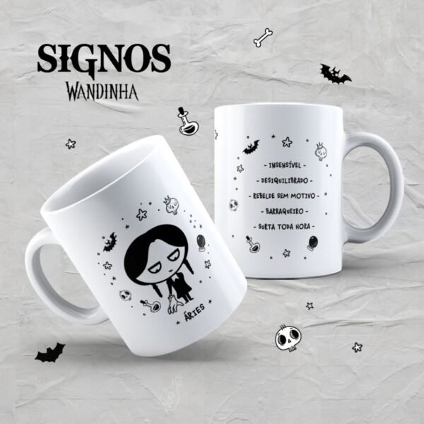 Wandinha Signos - Canecas Editáveis - Imagem 4
