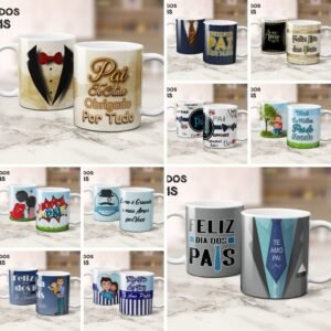 30 Estampas p/ Canecas - Dia dos Pais
