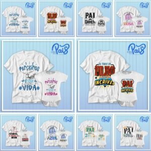Estampas Camisas+Bodys p/Dia dos Pais