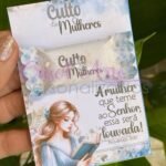 Kit PDF Card e adesivo para balinha azul mulher louvada