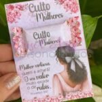 Kit PDF Card e adesivo para balinha rosa mulher virtuosa