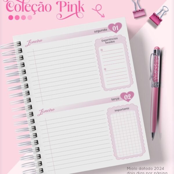 Combo Agendas Pink 2024 - Coleção 2024 (LC) - Imagem 9