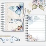 Combo Cadernos - Blue Flower - 4 Modelos (Lina) - Imagem 3