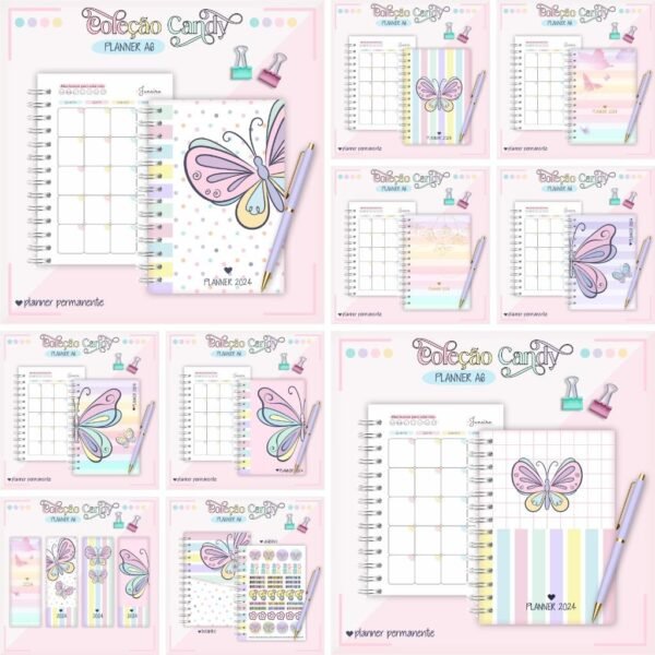 Combo Planners Candy - A6 2024 (Lina) - Imagem 1
