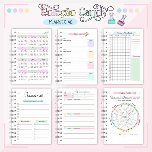 Combo Planners Candy - A6 2024 (Lina) - Imagem 2