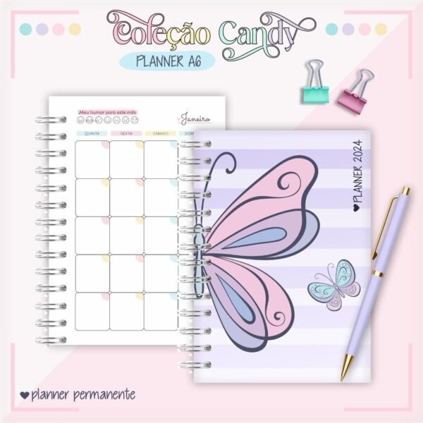 Combo Planners Candy - A6 2024 (Lina) - Imagem 22