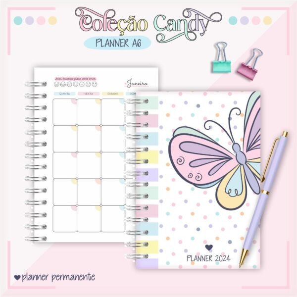 Combo Planners Candy - A6 2024 (Lina) - Imagem 23