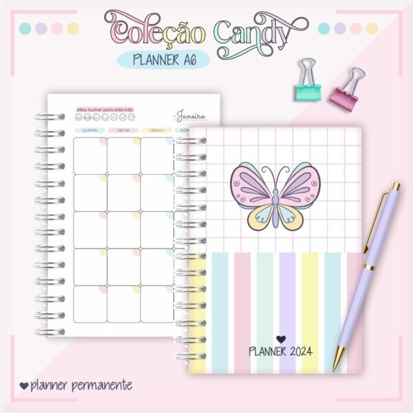 Combo Planners Candy - A6 2024 (Lina) - Imagem 26