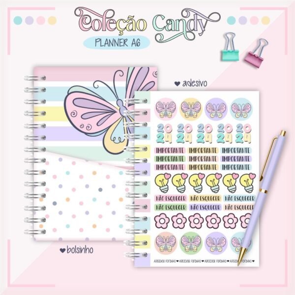 Combo Planners Candy - A6 2024 (Lina) - Imagem 4