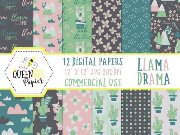 Llama-Digital-Papers-7476575-1.jpg Papel Digital Lhama - Imagem 1