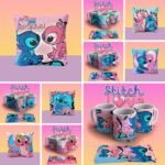 Kit Canecas e Almofadas Stitch Love
