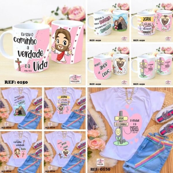 Estampas Camisas e Canecas Jesus - Imagem 1