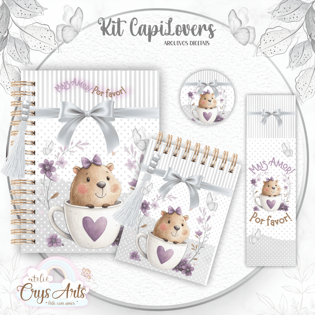 M5-1 Kit Capilovers - Encadernação + Elementos (Crys Arts) - Imagem 1