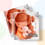 Menina e Coelho- Maternidade Especial 02 (Papel Amado)