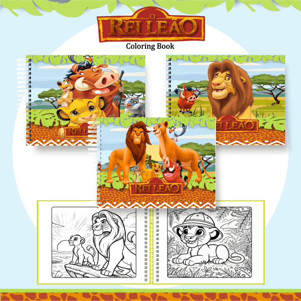 MKP-15 Rei Leão - Livro de Colorir (Pamella Vieira) - Imagem 1