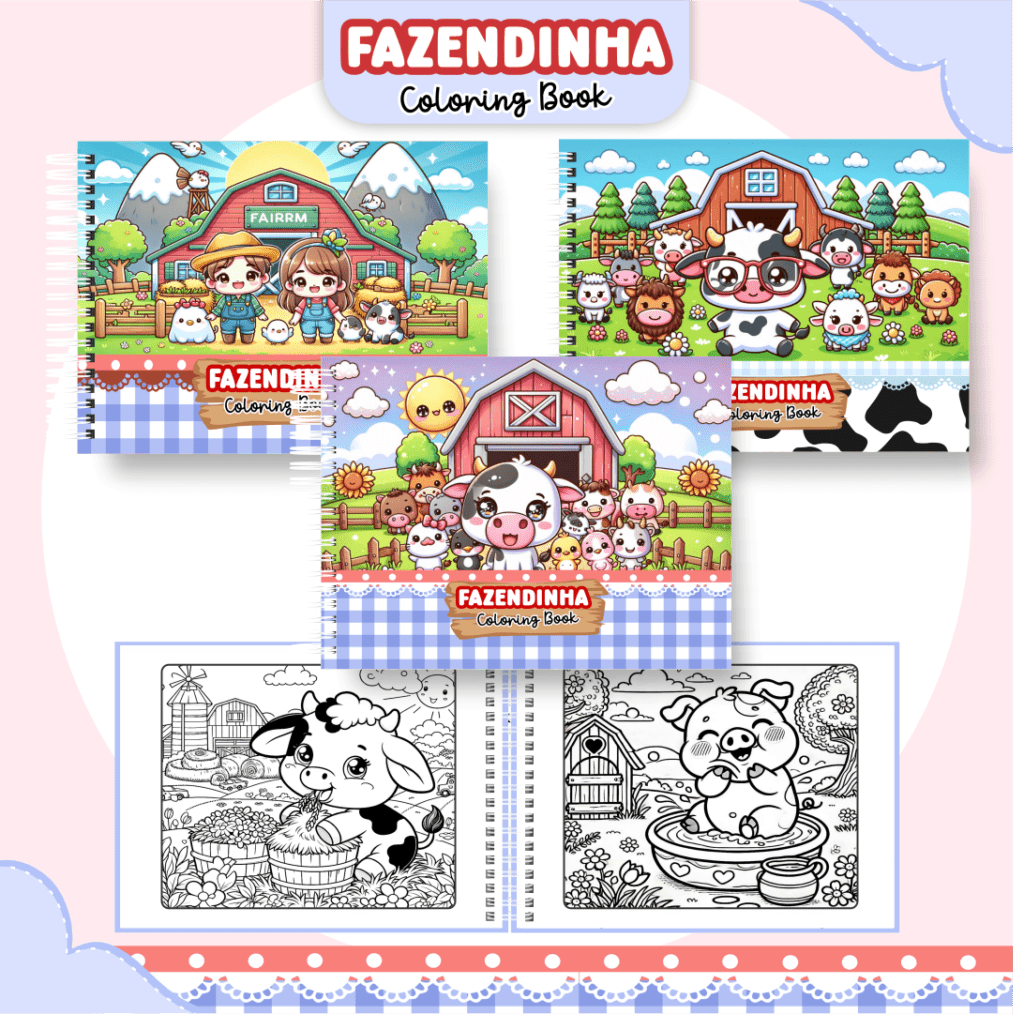 MKP-5 Fazendinha- Livro de Colorir (Pamella Vieira) - Imagem 1