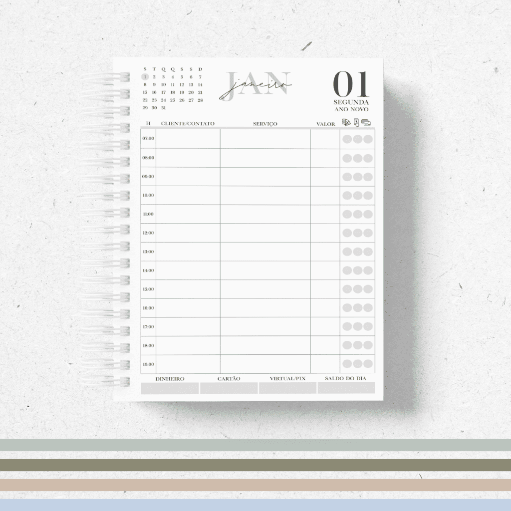 MOCK-02-1.png Miolos Agendamentos Masculino A5 |18x21 - Coleção Masculina 2024 (Papel Amado) - Imagem 1