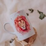 2 Artes Avulsa - Leão e Jesus (Canecas em Laço)