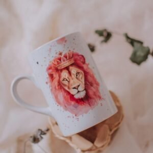 2 Artes Avulsa - Leão e Jesus (Canecas em Laço)