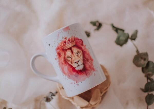 2 Artes Avulsa - Leão e Jesus (Canecas em Laço) - Imagem 1
