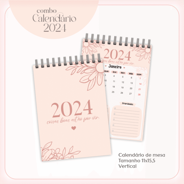 Calendários Neutro 2024 - Mesa | Bloco (Lina Criativa) - Imagem 3