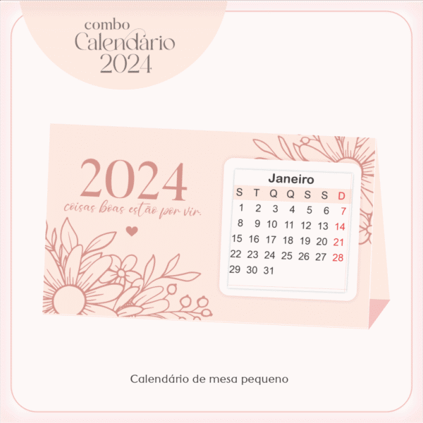 Calendários Neutro 2024 - Mesa | Bloco (Lina Criativa) - Imagem 4