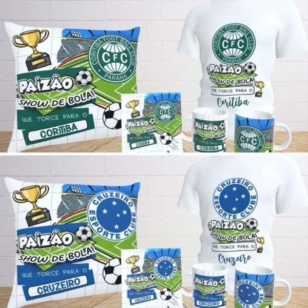 Pack Almofadas | Azulejos | Camisetas | Canecas - Times Paizão - Imagem 4