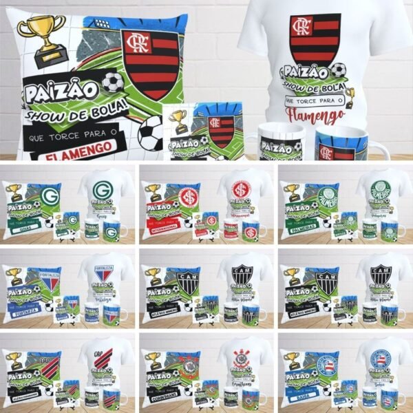 Pack Almofadas | Azulejos | Camisetas | Canecas - Times Paizão - Imagem 1