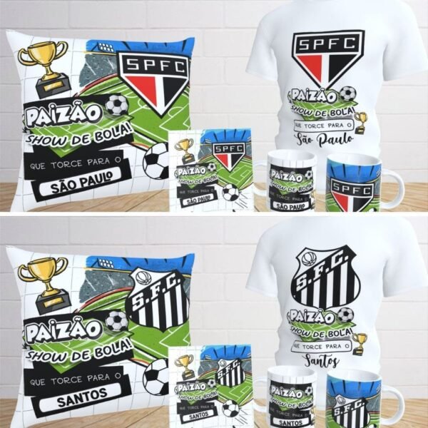 Pack Almofadas | Azulejos | Camisetas | Canecas - Times Paizão - Imagem 7