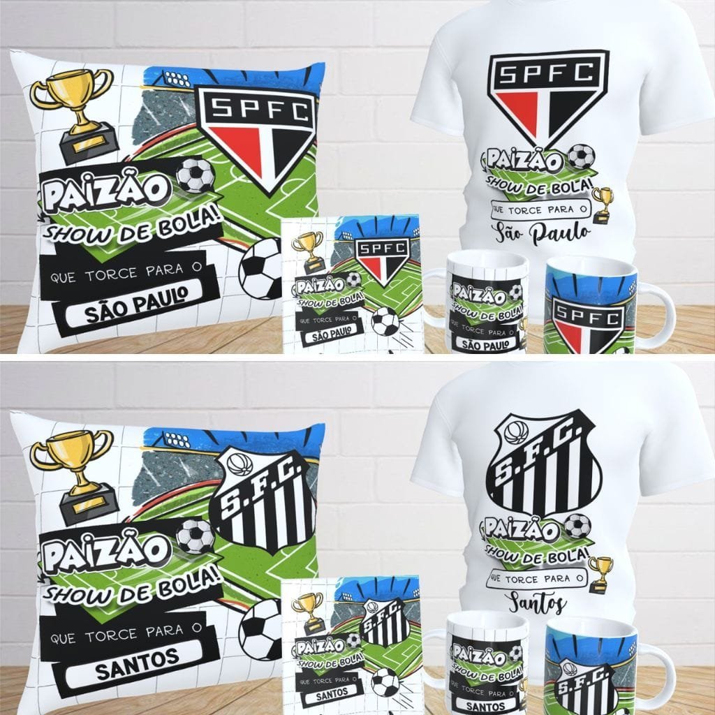 Maria-Fumaca-Pacote-Times-Paizao-8.jpg Pack Almofadas | Azulejos | Camisetas | Canecas - Times Paizão - Imagem 7