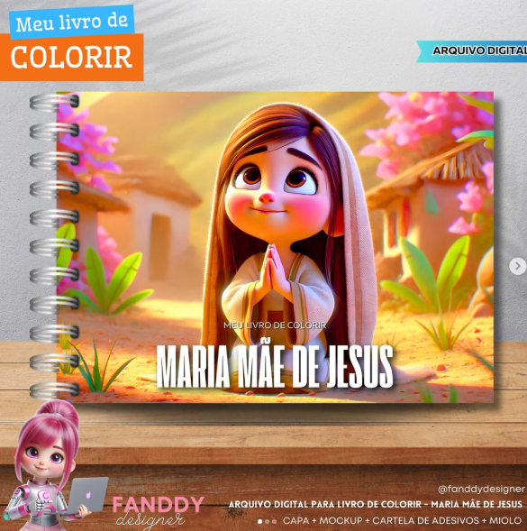 Maria-Mae-de-Jesus- Maria Mâe de Jesus - Livro de Colorir - Imagem 1