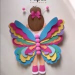 Menina Linda Borboleta  - em Camadas