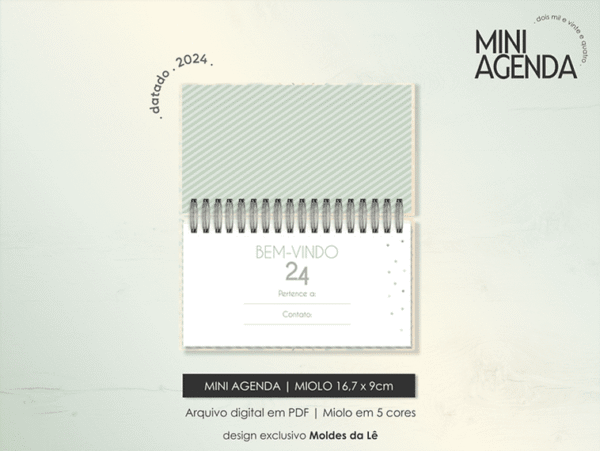 Mini Agenda de Bolso - 2024 | Permanente (Moldes da Lê) - Imagem 7