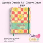 Mini Agenda Datada A6 – 2024 – Groovy Daisy | 5 capas