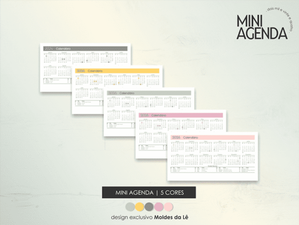 Mini Agenda de Bolso - 2024 | Permanente (Moldes da Lê) - Imagem 3