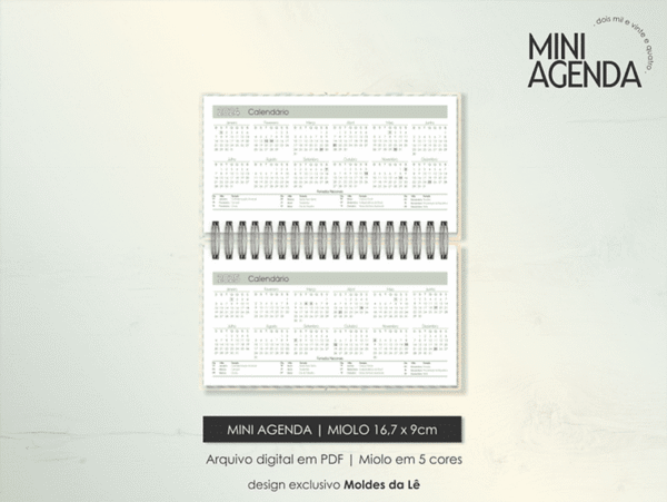 Mini Agenda de Bolso - 2024 | Permanente (Moldes da Lê) - Imagem 4