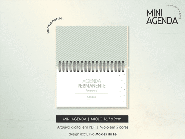 Mini Agenda de Bolso - 2024 | Permanente (Moldes da Lê) - Imagem 6