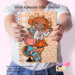Pack Escolar – Agenda A5 – 15 Capas x 4 miolos - Datados e Permanentes (Cute Corte) - Imagem 13