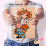 Pack Escolar – Agenda A5 – 15 Capas x 4 miolos - Datados e Permanentes (Cute Corte) - Imagem 12