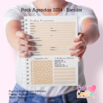 Pack Escolar – Agenda A5 – 15 Capas x 4 miolos - Datados e Permanentes (Cute Corte) - Imagem 8