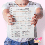 Pack Escolar – Agenda A5 – 15 Capas x 4 miolos - Datados e Permanentes (Cute Corte) - Imagem 7