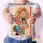 Pack Escolar – Agenda A5 – 15 Capas x 4 miolos - Datados e Permanentes (Cute Corte) - Imagem 21